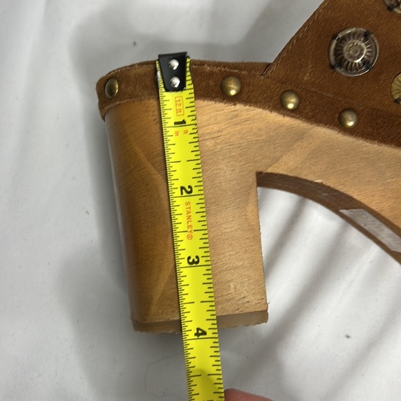 NWOT FREE PEOPLE Claudia Wooden  Platform Shoes - Picture 6 of 8